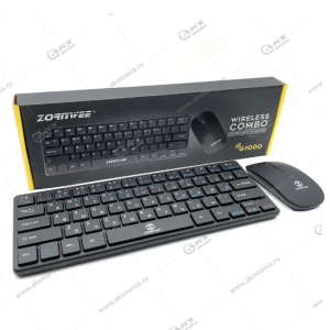Комплект беспроводной (клавиатура+мышь) Zornwee G1000 черный