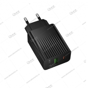 СЗУ Borofone BAS74A PD20Вт+USB 3.0 (EU) евровилка, черный