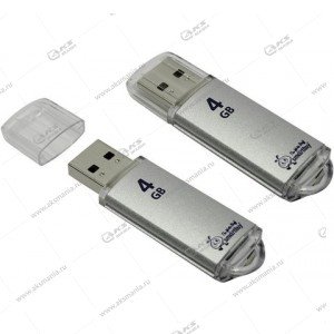 Флешка USB 2.0 16GB SmartBuy V-Cut Silver