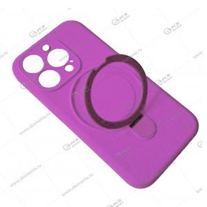 Cиликоновый чехол (Silicone Case) 360 MagSafe-подставка для iPhone 16 Pro лавандовый