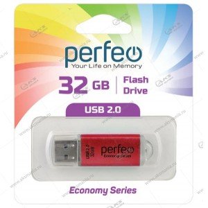 Флешка USB 2.0 32GB Perfeo E01 Red economy series