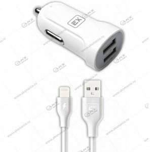 АЗУ Exployd EX-Z-585 2USB 3.4A + кабель Lightning белый