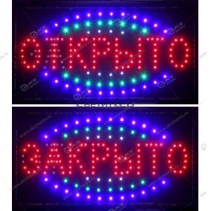 Вывеска светодиодная LED "Открыто-Закрыто" 60x33см