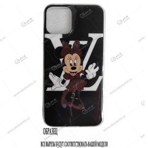 Силикон с рисунком для iPhone 12/12 Pro "Minnie Mouse LV" черный