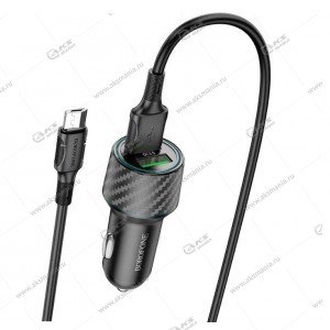 АЗУ Borofone BZ21A 36W 2USB QC3.0 + кабель Micro USB черный
