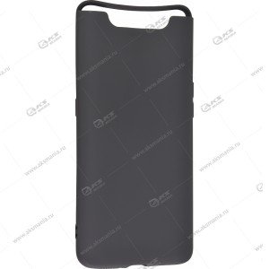 Силикон Samsung A90 тонкий матовый черный