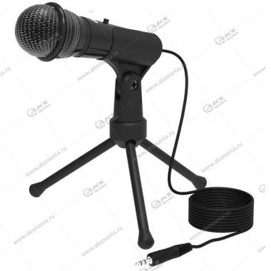 Микрофон Ritmix RDM-120 черный, настольный,1,8м., конденсаторный, всенаправленный, штатив-подставка
