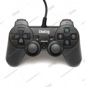 Gamepad проводной GP-A11RF DIalog Action - вибрация, 12кнопок, беспроводной, чёрный