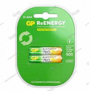 Элемент питания аккумулятор GP ReENERGY R3 (AAA) 750 mAh/2BL
