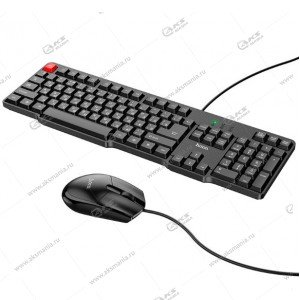 Комплект проводной клавиатура+мышь Hoco GM16 "Business” черный