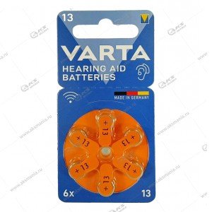 Элемент питания Varta ZA13/6BL (для слуховых аппаратов)