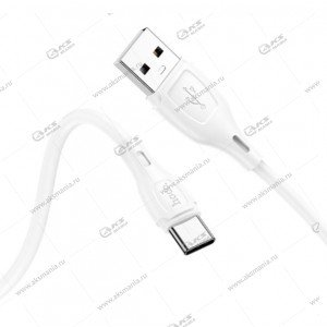 Кабель Hoco X61 Ultimate silicone charging data cable Type-C белый