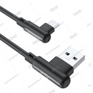 Кабель Borofone BX58 Lucky charging data cable Micro USB черный