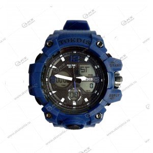 Наручные часы KASIO водонепроницаемые в пластике темно-синие