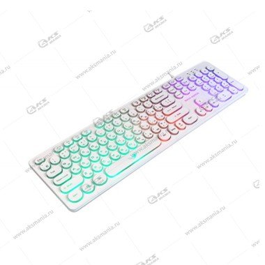Клавиатура KGK-16U Dialog Gan-Kata - игровая с RGB подсветкой, USB, белая