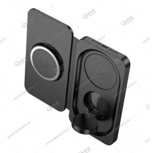 Беспроводное зарядное устройство Hoco CQ13 Triumph 3-in-1 travel fold wireless fast charg черный