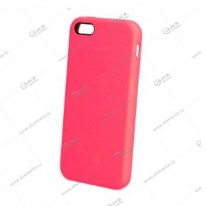 Silicone Case iPhone 5/5S/5SE оригинал яркий розовый