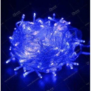 Гирлянда силиконовый провод 100LED синий.