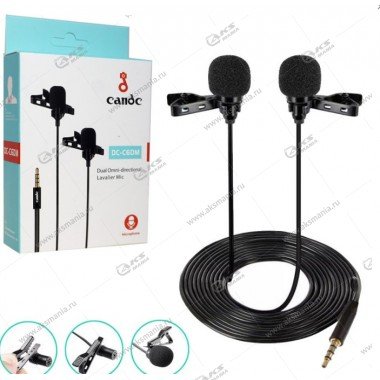 Микрофон Candc DC-C6DM 2 Mic для камер и телефонов