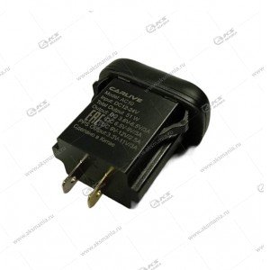 Гнездо прикуривателя (врезное) 12V-24V AC10 1USB QC3.0+PD30W +Вольтметр (квадратный)