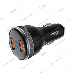 АЗУ Carlive CR43 2*USB 3.0 с инд. вольтметра, черный без упаковки