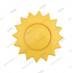 Выключатель 1-клавишный KRANZ HAPPY Солнце скрытой установки желтый KR-78-0617