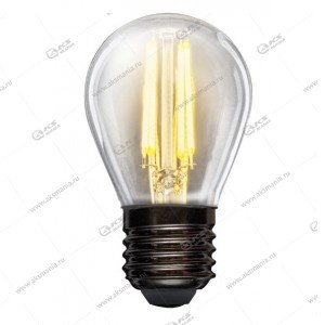 Лампа светодиодная Rexant филаментная Шарик GL45 9.5 Вт, E27 950 лм 2700К прозрачная колба