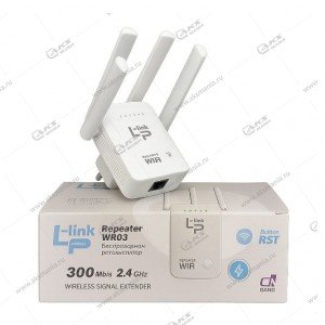 Усилитель Wi-fi (репитер) LP-LINK WR03 802.11n/b/g, 300 Мбит white