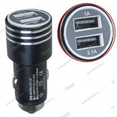 АЗУ NOKOKO KO-22 2USB черный