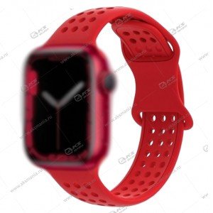 Ремешок Hoco WA08 Flexible series honeycomb silicone для Apple Watch(42/44/45/49mm) красный