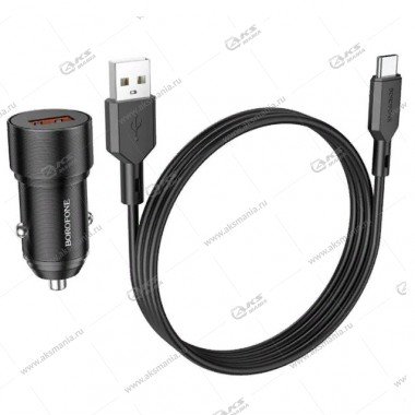 АЗУ Borofone BZ19A QC3.0 + Type-C черный