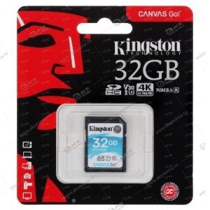 Карта памяти 32GB SDHC class 10 Kingston UHC-I V30 Canvas Go 90Mb/s
