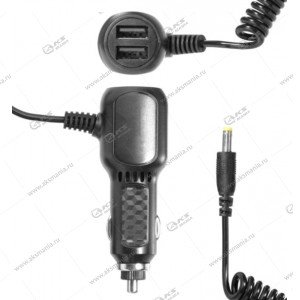 АЗУ для регистратора SY-14 2.5*0,7 2USB 5V 2.1A витой 1.8м