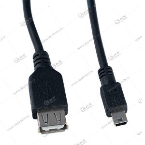 Кабель Perfeo U4201 USB2.0, A розетка-Mini USB 5P вилка 0,5м