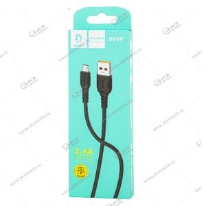 Кабель Denmen D06V Micro USB 2,4A черный