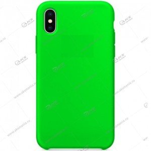Silicone Case (Soft Touch) для iPhone XS Max ярко-зеленый