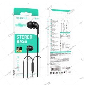 Наушники Borofone BM83 Craft universal earphones с микрофоном черные