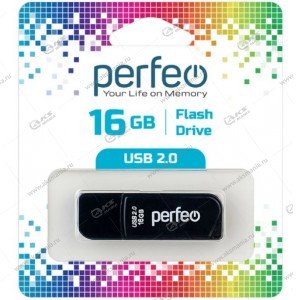 Флешка USB 2.0 16GB Perfeo C10 Черный