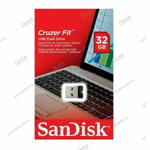 Флешка USB 2.0 32GB SanDisk Cruzer Fit (New) Black
