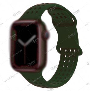 Ремешок Hoco WA08 Flexible series honeycomb silicone для Apple Watch(42/44/45/49mm) хаки