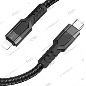 Кабель Hoco U110 PD 20W charging data cable Lightning to Type-C 1,2м черный