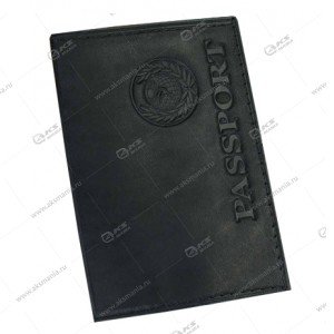 Обложка на паспорт загран. A-045 (КРС, нат.кожа) черный