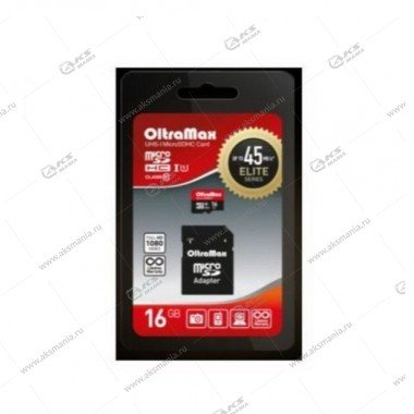 Карта памяти Digoldy 16GB microSDHC Class 10 UHS-1 Extreme с адаптером SD 45 MB/s