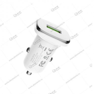 АЗУ Borofone BZ12A 1USB 3A QC3.0 белый