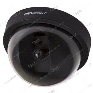 Муляж камеры PROconnect, внутренний, купольный, LED-индикатор, 2xAA, черный