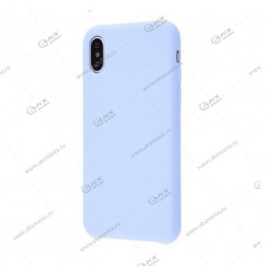 Silicone Case (Soft Touch) для iPhone XS Max нежно-голубой