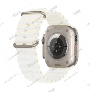 Ремешок силиконовый Ultra на застежке для Apple Watch 42/44/45/49mm белый