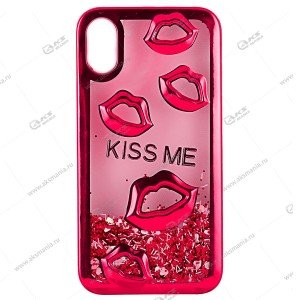 Силикон Аквариум для iPhone X/ XS Kiss Mi красный