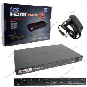 Разветвитель H139 HDMI 1x8 с 3D
