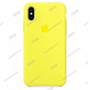 Silicone Case (Soft Touch) для iPhone XS Max лимонный